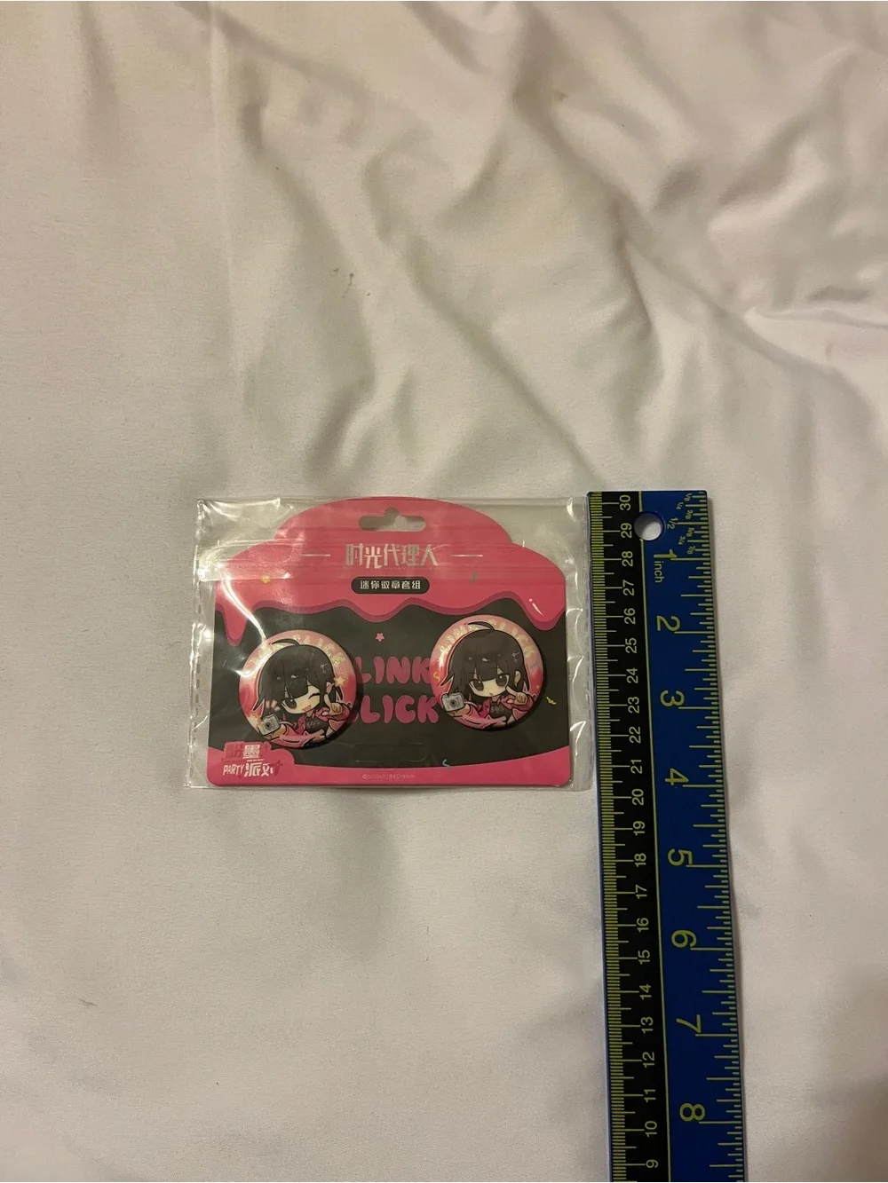 Link Click Qiao Ling Mini Badge Set Pink